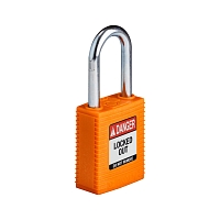 Nylonový zámek s ocelovým okem SafeKey standard,oranžová,1 ks